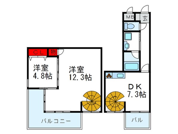 ＶＥＲＤＵＲＥ千里山西の物件間取画像